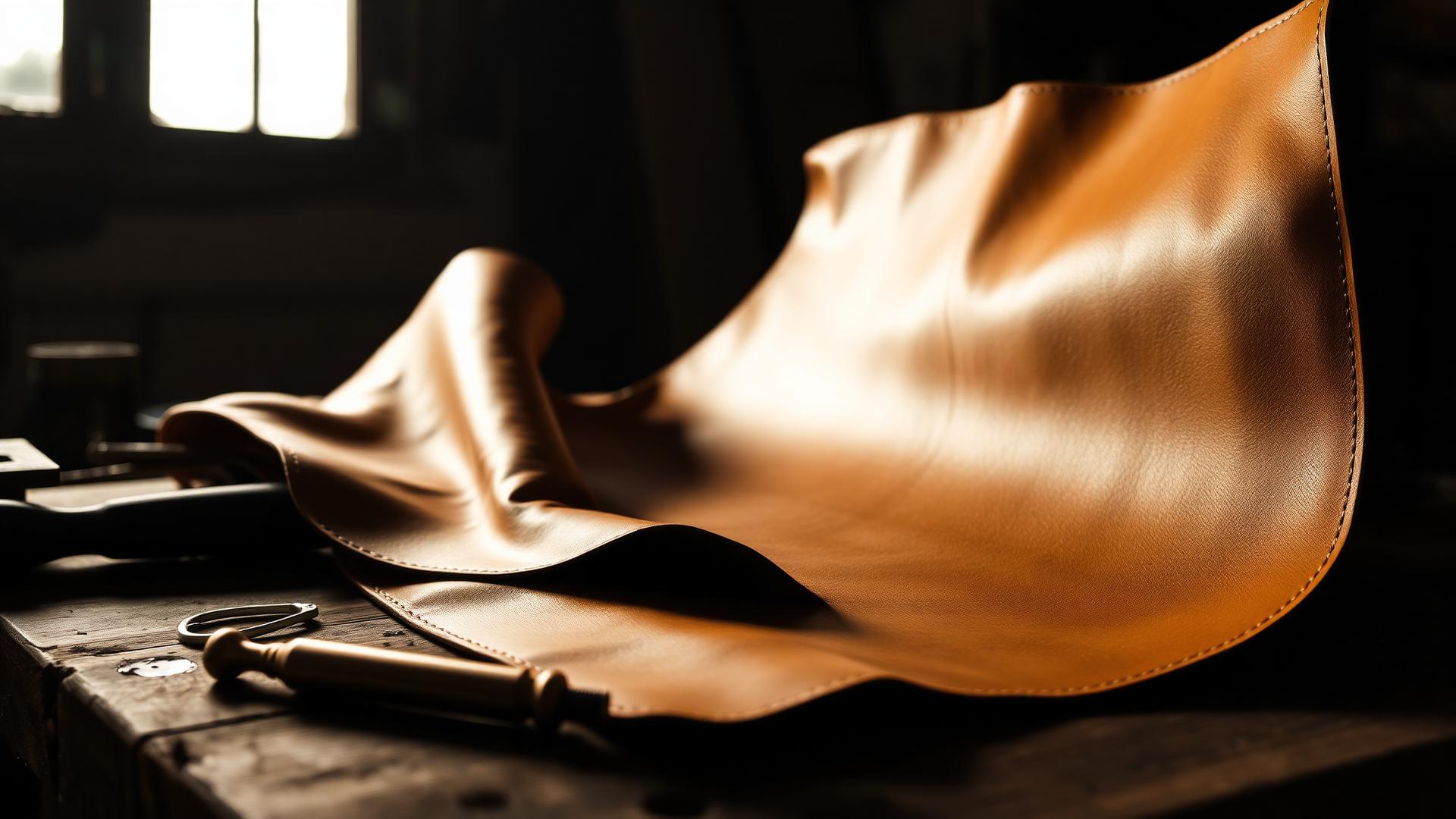 Leather and furniture tools used as material references